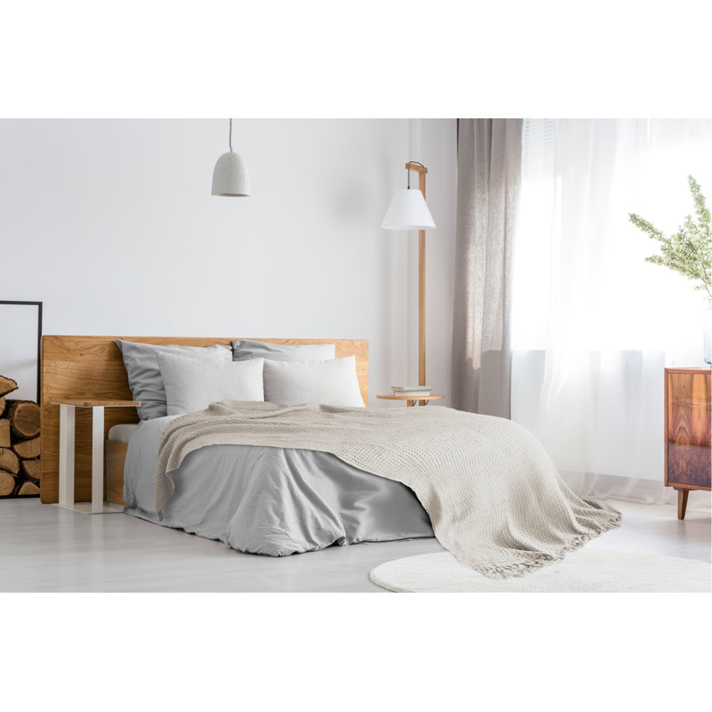 Vitela Throw Blanket, 228 x 254cm, Ivory