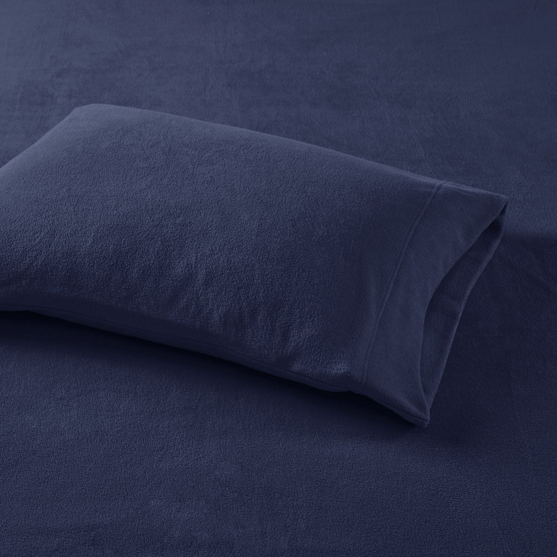 California King Blush Microfiber Fleece Sheet Set