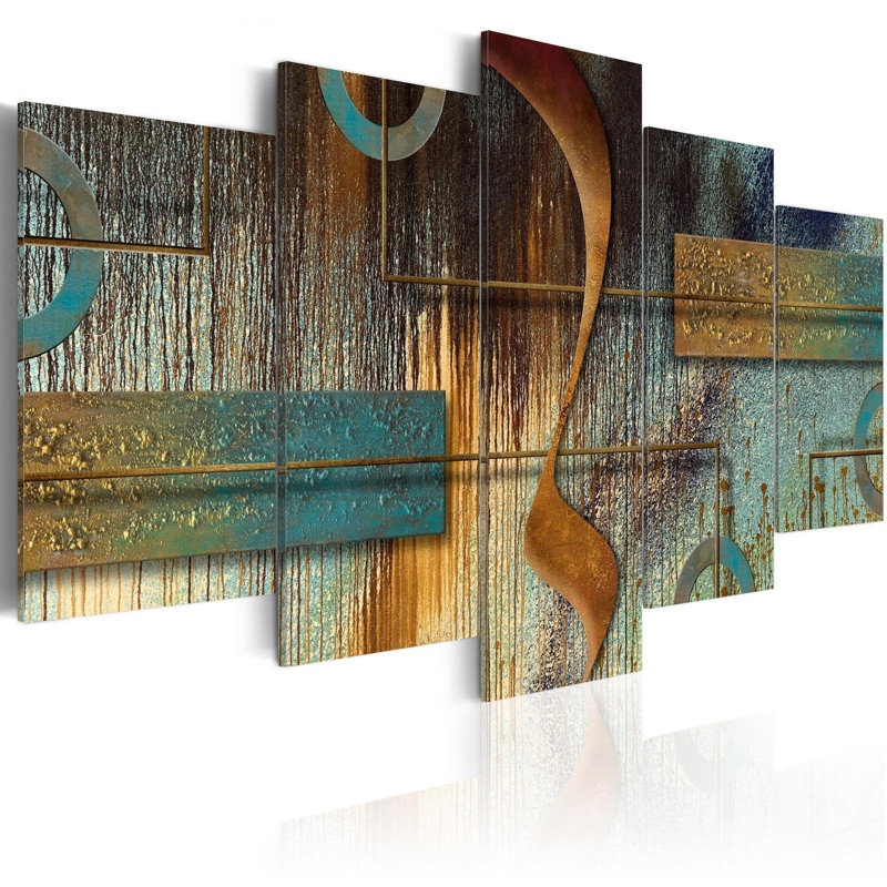 " Exotic Note " 5 - Pieces, 20" H x 40" W x 1" D
