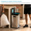 Poubelle à recyclage double en acier inoxydable 19 gallons avec contrôle des odeurs CleanAura et couvercle à fermeture en douceur Home Zone Living-131224154-93365607
