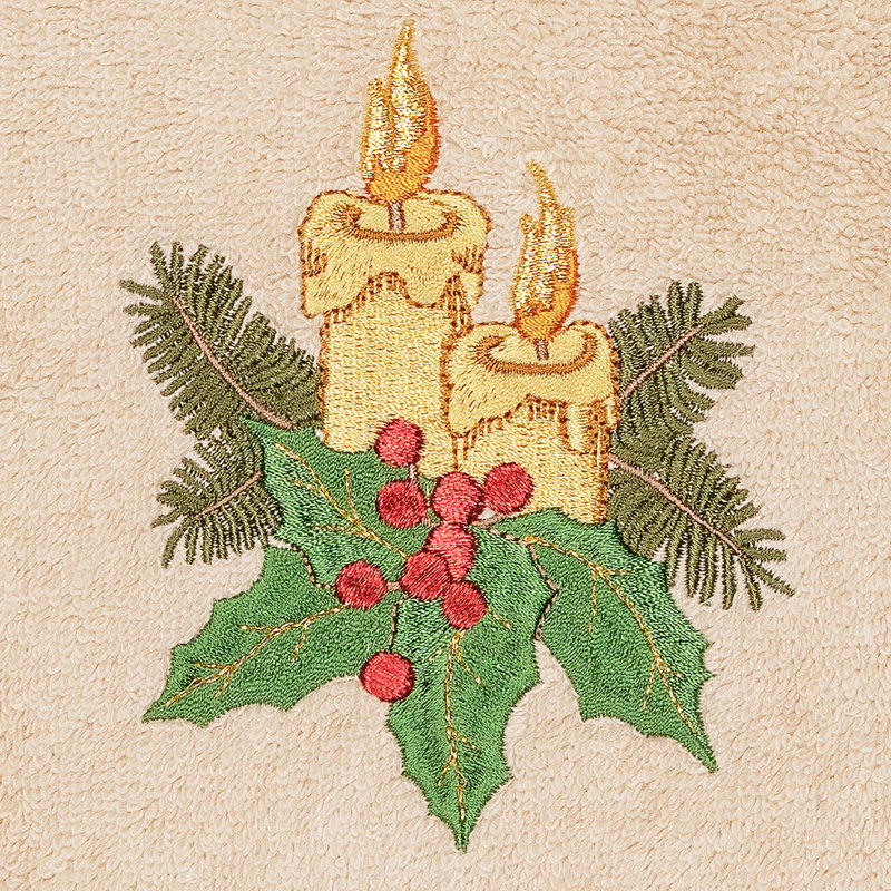 Christmas Midweight Hand Towel, Sand