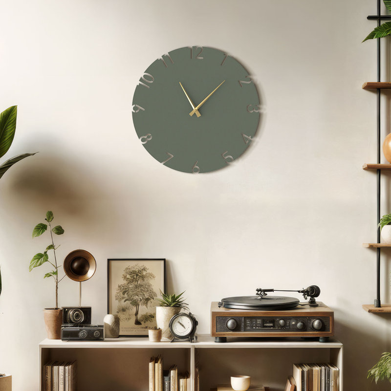 Horloge murale Trace, Vert