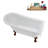 58" Streamlin Clawfoot Tub,Tray,Drain, Clawfeet-101628930-102219865