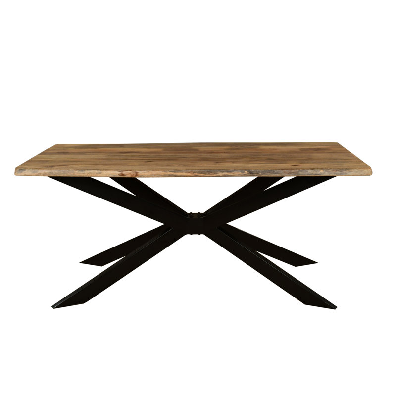 Rectangular Solid Mango Wood Dining Table, H76 x L175 x W90cm, Natural Wood