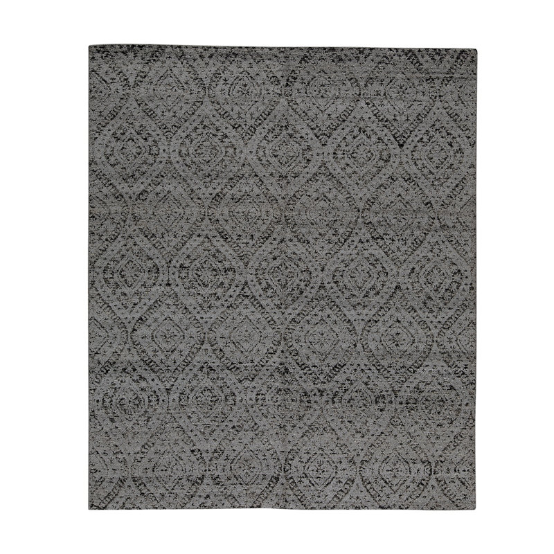 Damask Area Rug in Gray