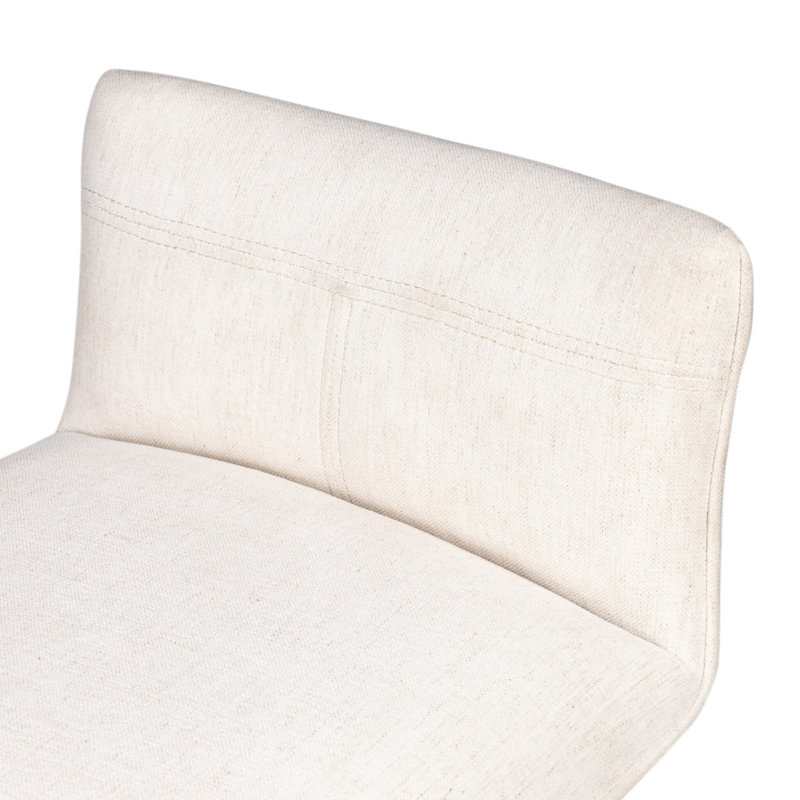 Ridley Swivel Upholstered Bar Stool, Crypton Nomad Snow, Counter