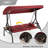 Fassold Outdoor Patio Swing Chair for 3 People, with Removable Cushion and Convertible Canopy-868087227