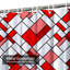 Rideau de douche abstrait à lignes croisées abstrait noir et blanc avec 12 crochets-2007689081