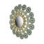 Miroir médaillon en fer forgé avec motif floral fasciné