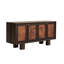 Armoire de rangement 70,87 "Mid-Century en bois massif et télé pour salon, fabrication en chêne rouge, style rétro