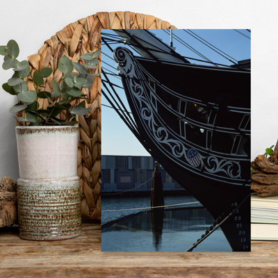 Warship moored at a harbor USS Constitution Boston Suffolk County Massachusetts USA 1 Piece Wrapped Canvas Wall Art