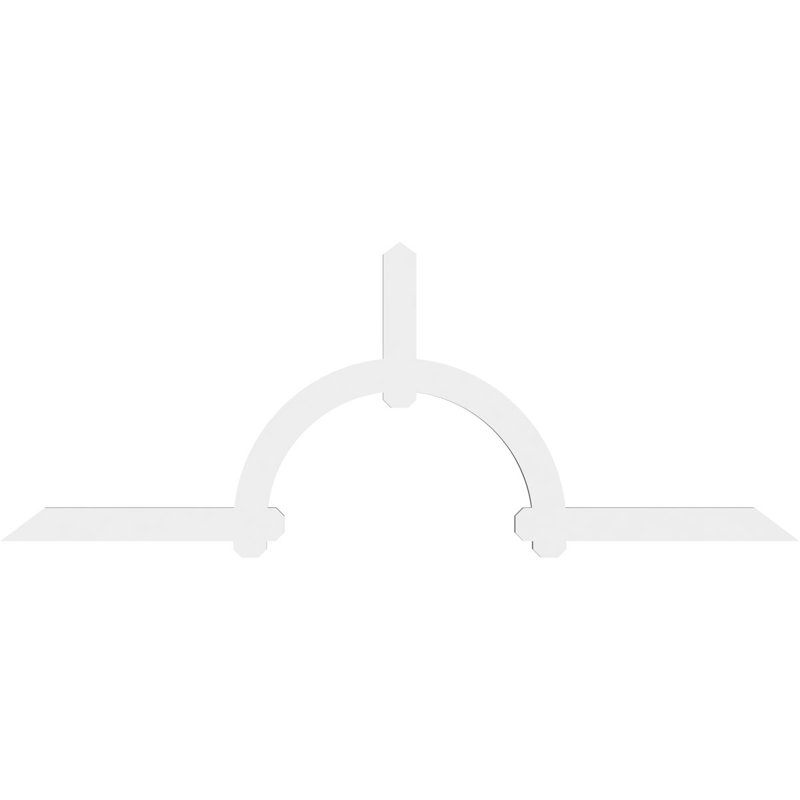 Support de pignon en PVC de qualité architecturale Ericson, H 36 po x l 96 po (pas: 9/12), P 2 po x F 4 po