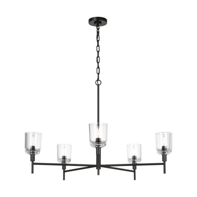 Thom Filicia Coury Light Dining Room Chandelier With Clear Shade