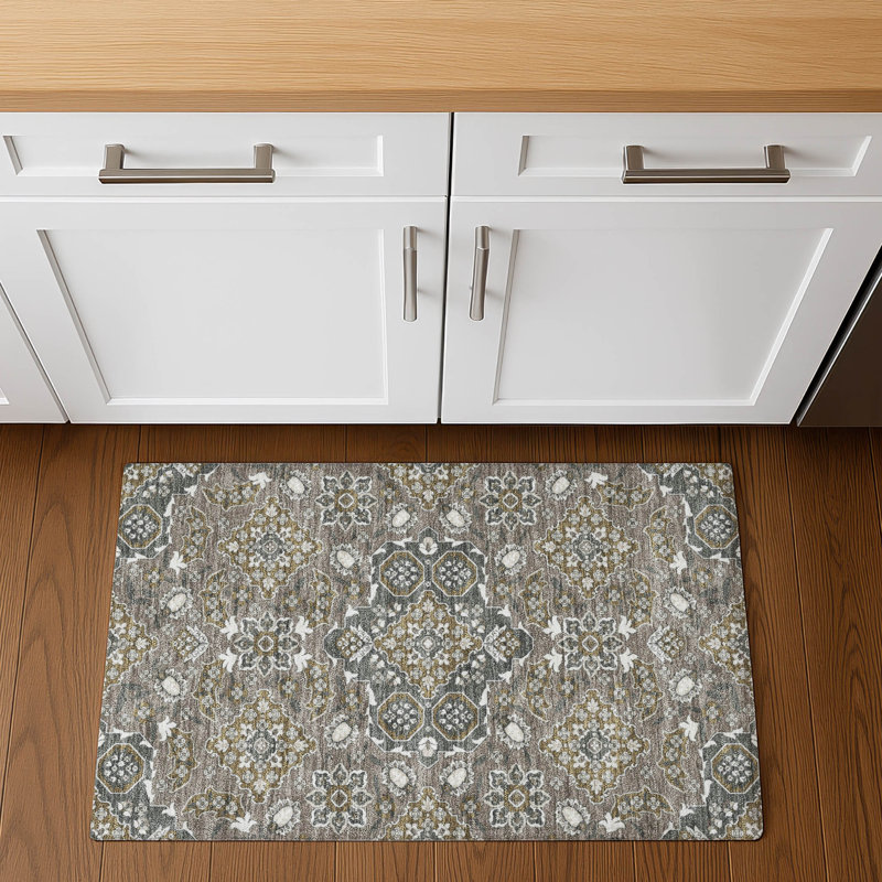 Premium Machine Washable Crestover AMF1853 Global Rug, Rectangle 1'8" x 2'6"