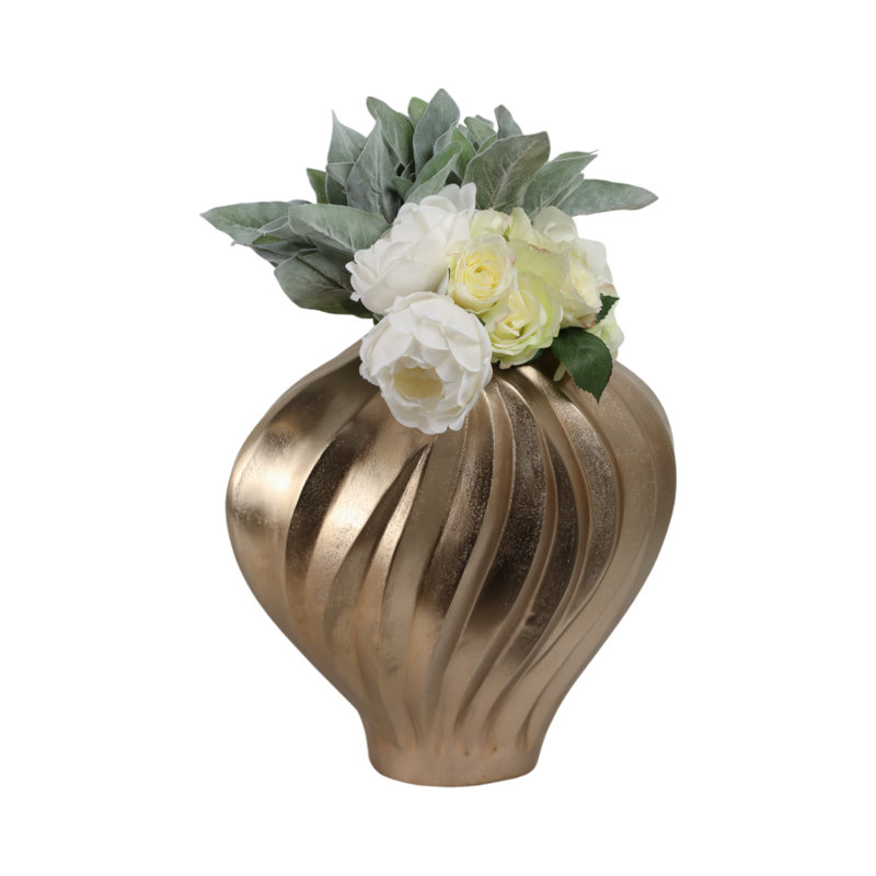 Racine Handmade Aluminum Table Vase, 15" H x 17" W x 11" D