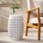 LILAC 12" Accent Side Table, Cylindrical Design End Table For Living Room, Family Room, Or Entryway, Industrial Style,Coffee Side Tables For Indoor Outdoor-1625649001