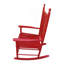 Chaise berçante en bois rose rouge