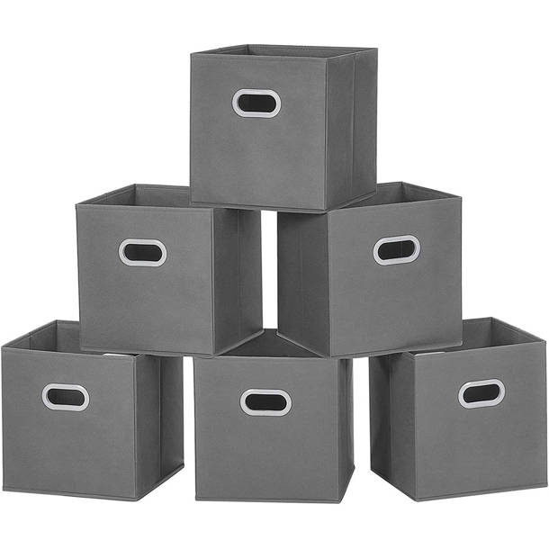 Latitude Run® Wood Storage Cube Bookcase, 2 Tier 5 Cube Open Shelf ...