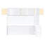 Lit escamotable double avec bureau et armoires en rotin, lit mural peu encombrant pour le bureau personnel, blanc chaud