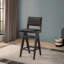 Tabouret de bar Keira en polyuréthane noir (ensemble de 2)