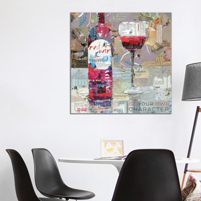 Red Wine 1 Piece Wrapped Canvas Painting