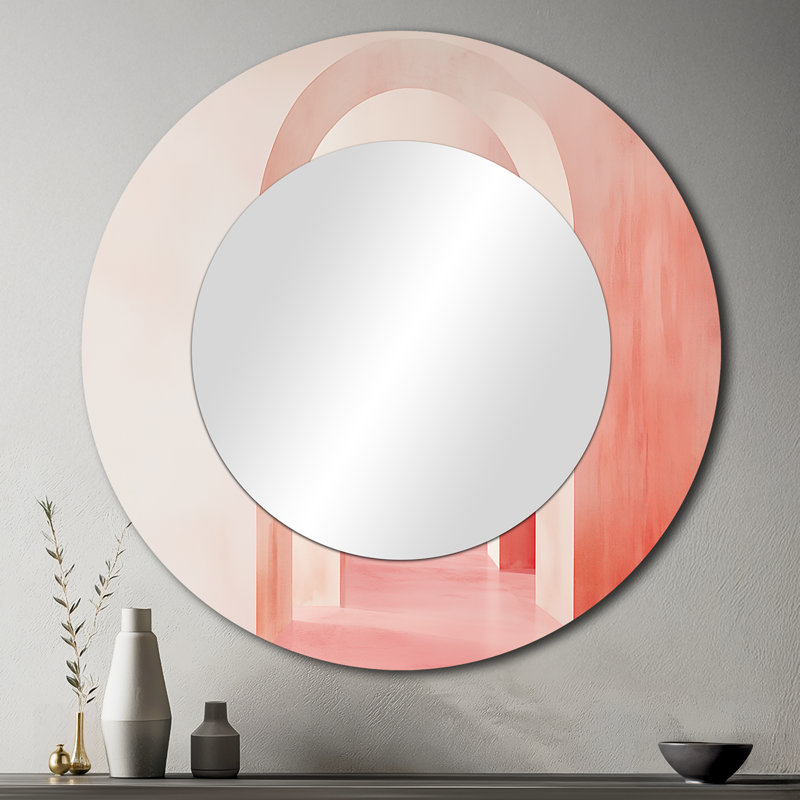 Miroir mural Blush Arch Glow - Glam, 36" x 36"
