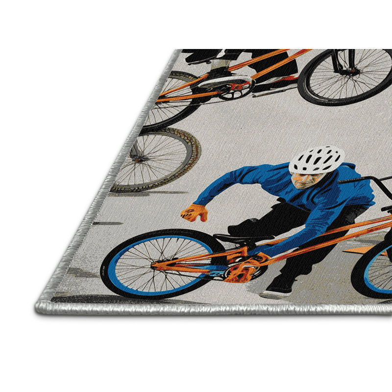 Tapis beige lavable à la machine, Carré 7 pi