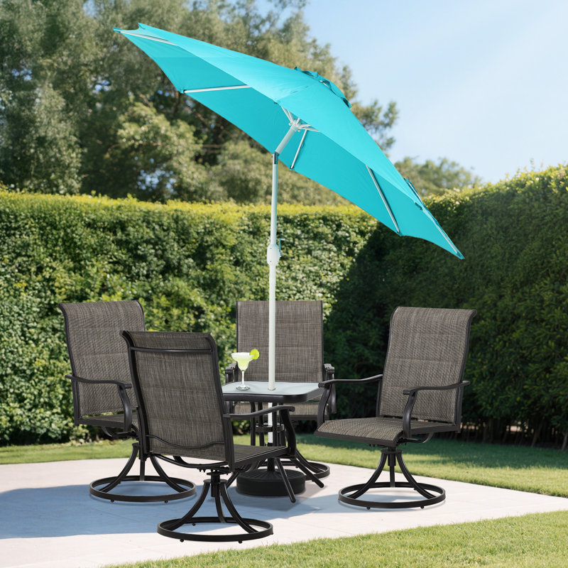 Parasol de patio 9 pi Sariyha, Bleu clair