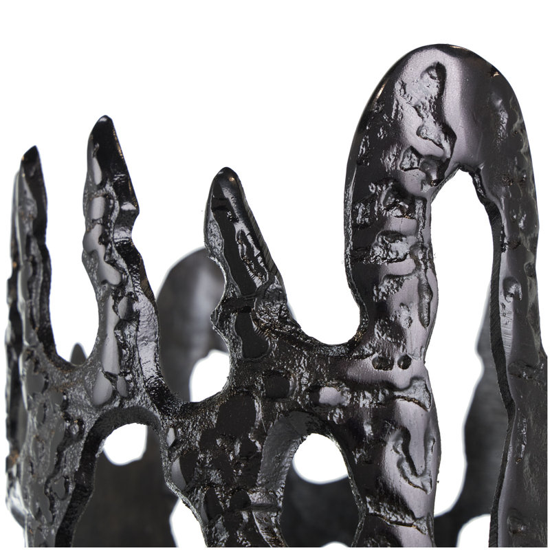 Vase en aluminium Moderna, Noir