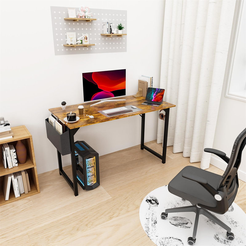 Bureau d'écriture Toygar, Brun / noir, H 29,8 po x l 47,24 po x P 19,69 po