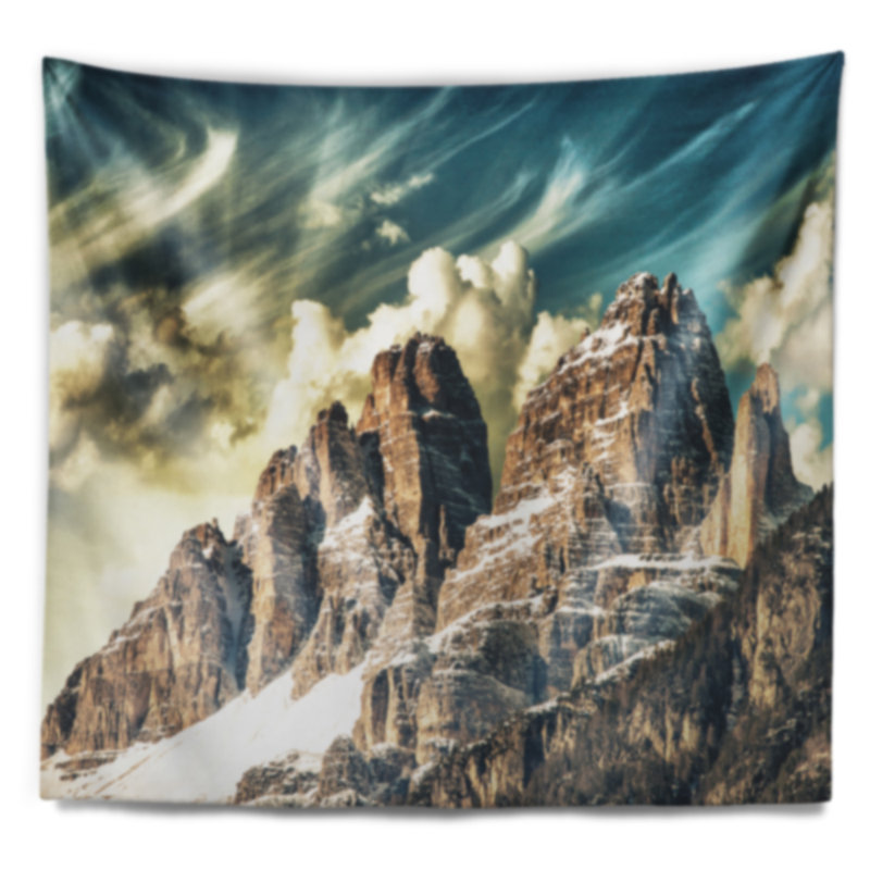 Dolomites de polyester haut de tapisserie avec accessoires suspendus inclus, H 32 po x l 39 po