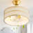Boho Chandelier Ceiling Fan With Light And Remote Control, Mid-Century Modern Gold Fandelier With 6 Speeds, Reversible Motor And Timer For Bedroom, Living Room, Nursery