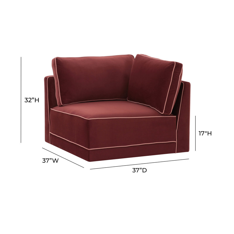 Chaise de coin Clairah Berry Red