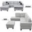 Canapé modulaire en forme de L de 103 po avec repose-pieds de rangement-1599909965-1599909964