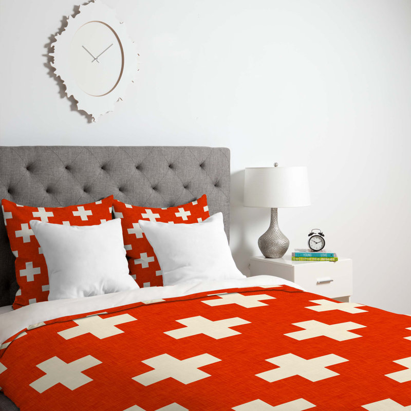 Housse de couette simple Holli Zollinger Vermillion Plus, Housse de couette pour grand lit