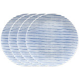 Noritake Hammock Coupe Salad Plates - Stripes, 9-1/2"
