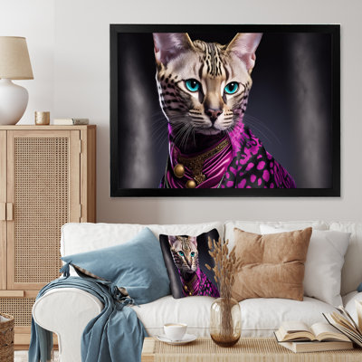 «Altha Stylish Cat in Fancy Fashion Design I», reproduction sur toile
