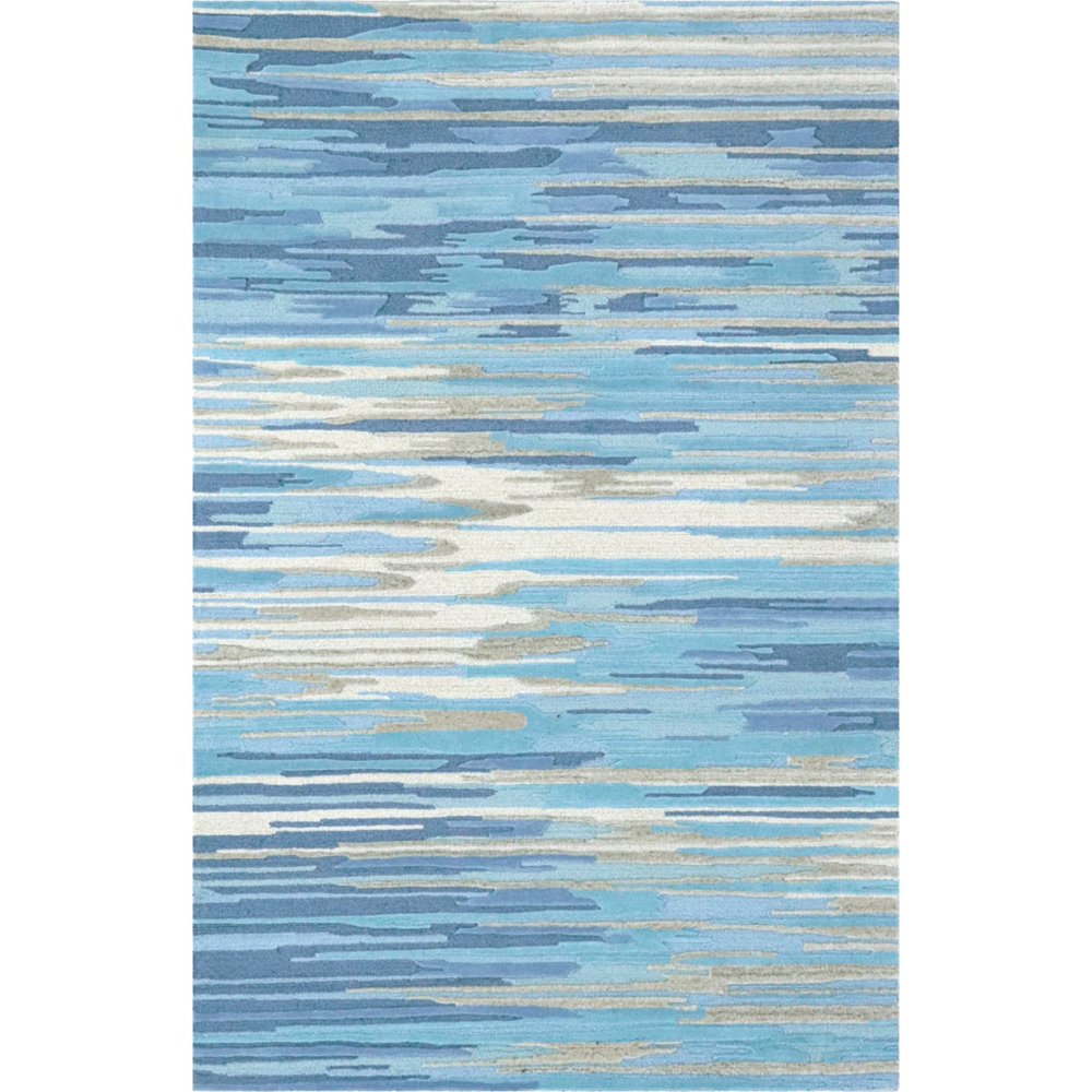 Skye Hand Tufted Wool Blue/Ivory Area Rug CompanyC Rug 