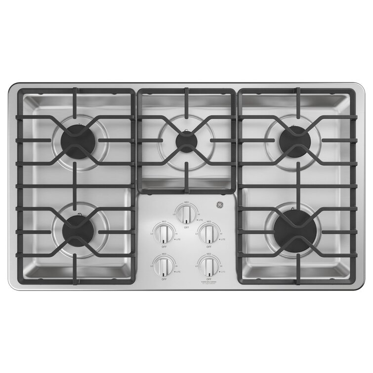 GE Cuisiniere Stainless Steel 5 Burner Cook Top