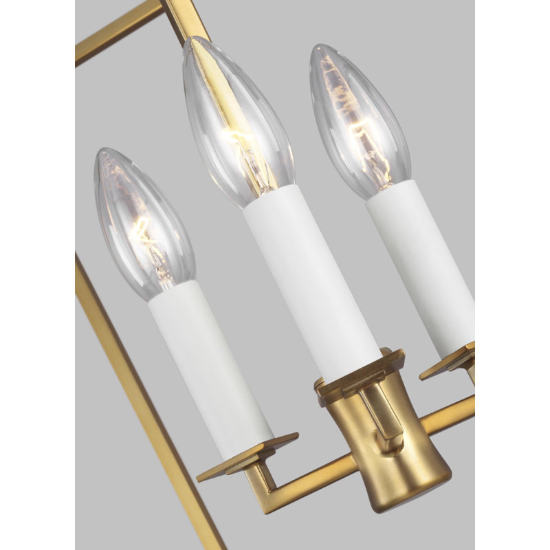 Southold 4 - Light Chandelier, Burnished Brass, 27.62" H x 18" W x 18" D