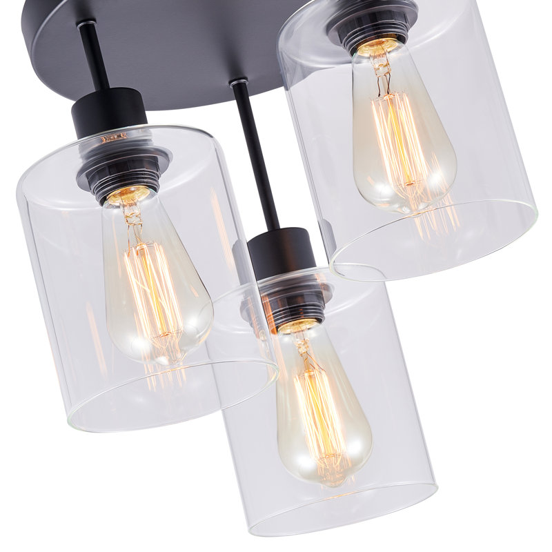 Braefell Glass Semi Flush Mount