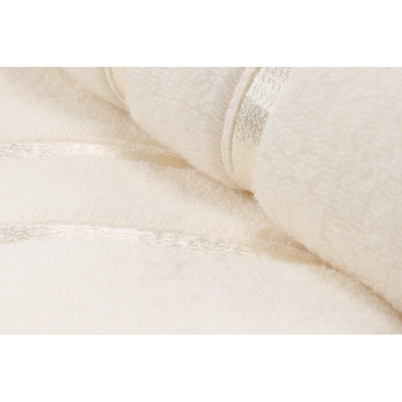 Ensemble de serviettes essuie-mains 100% coton 2 pièces, Crème