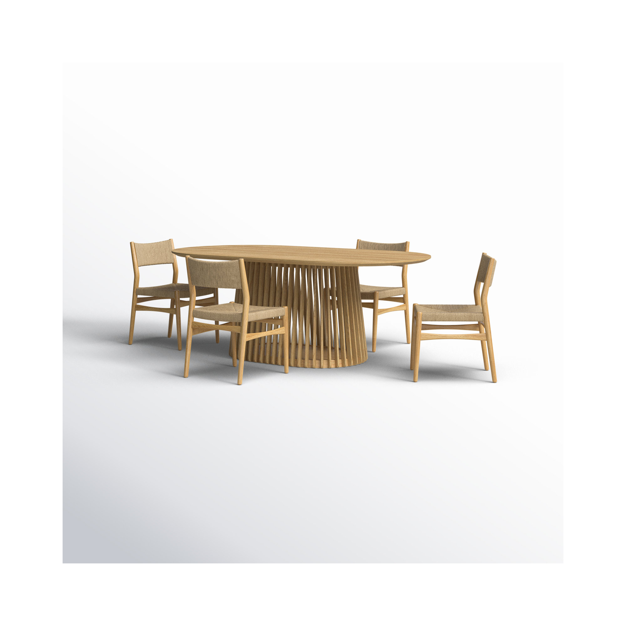 Brysa 5 - Piece Extendable Dining Set, Natural, Natural, Natural