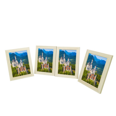 Fixturedisplays® 5" X 7" 7X5" Rectangular Photo Picture Frame 4PK Photo Frame With Acrylic Lense For Tabletop Sign Holder22020-5X7