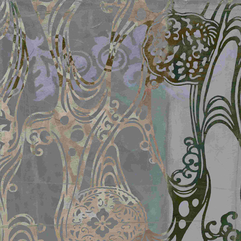 Small Medallions & Damask I by Jennifer Goldberger - Wrapped Canvas Photograph, 12" W x 12" H