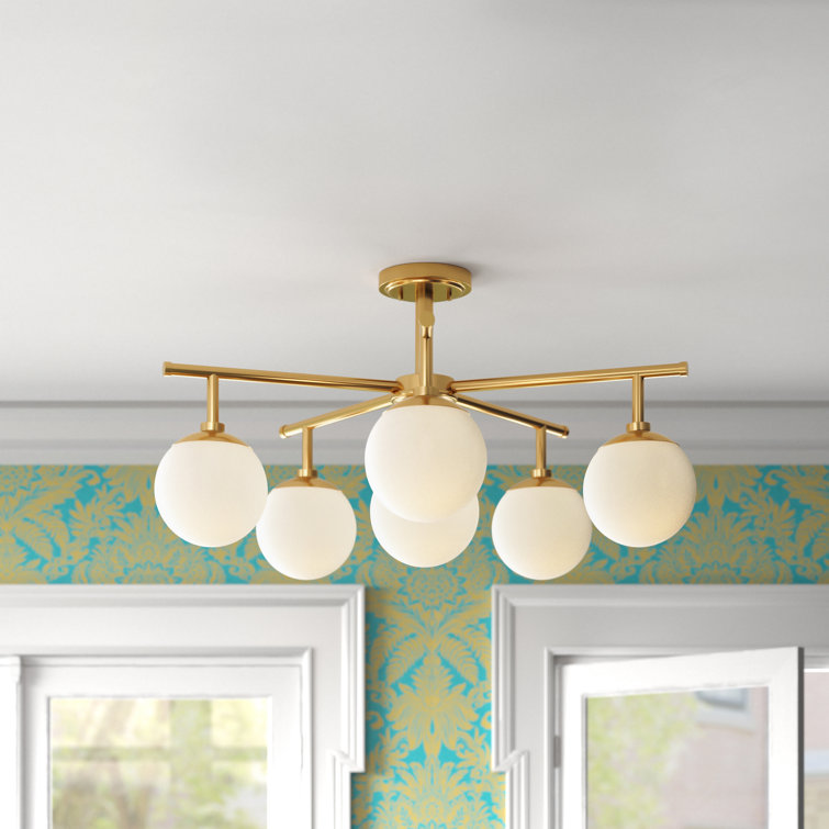 Amirah Glass Semi Flush Mount