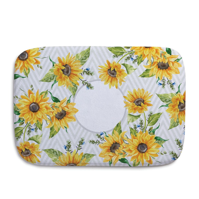 Sunflower Pattern Name & Initial Bath Mat 24x18