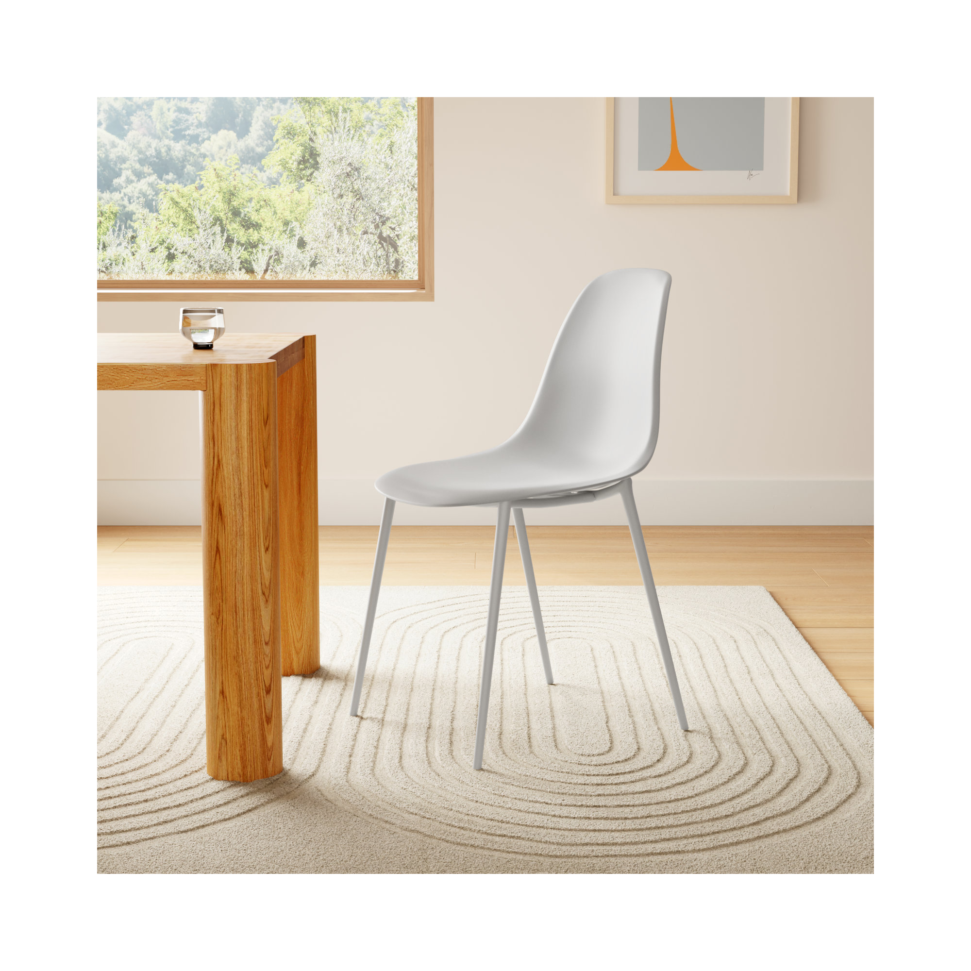 Isla Indoor/Outdoor Dining Chair, Feather Gray