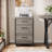 Modern 3-Drawer Rolling Vertical File Cabinet With Locking Casters,  Mobile Printer Stand For Home Office-1177238353