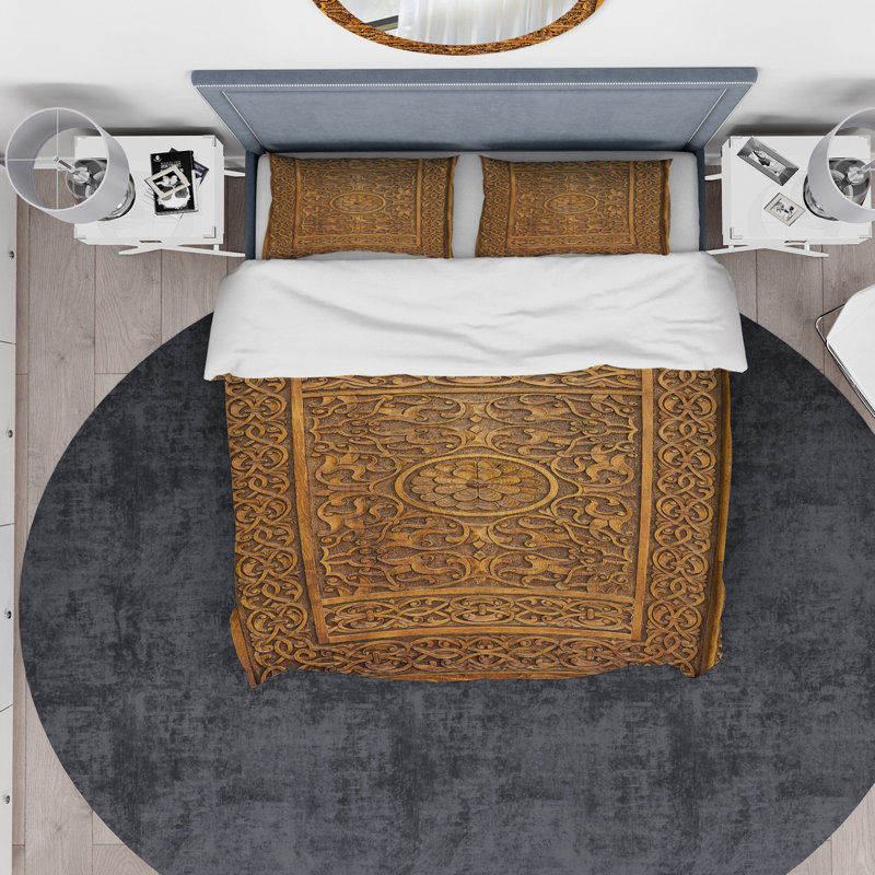Ensemble de housse de couette Designart Old, Housse de couette très grand + 2 taies décoratives